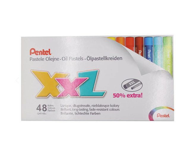 Pentel-Pentel Oil Pastels 48'lı Yağlı Pastel Xxl Boya Kalemi Seti-Boya Kalemi-1-Milagron.com