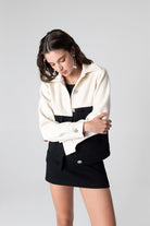 Peploum-Anne Bouny Contrast Weaving Jacket-Ceket-1-Milagron.com