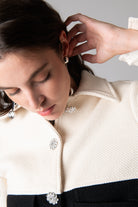 Peploum-Anne Bouny Contrast Weaving Jacket-Ceket-2-Milagron.com