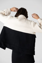 Peploum-Anne Bouny Contrast Weaving Jacket-Ceket-3-Milagron.com