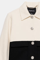 Peploum-Anne Bouny Contrast Weaving Jacket-Ceket-8-Milagron.com