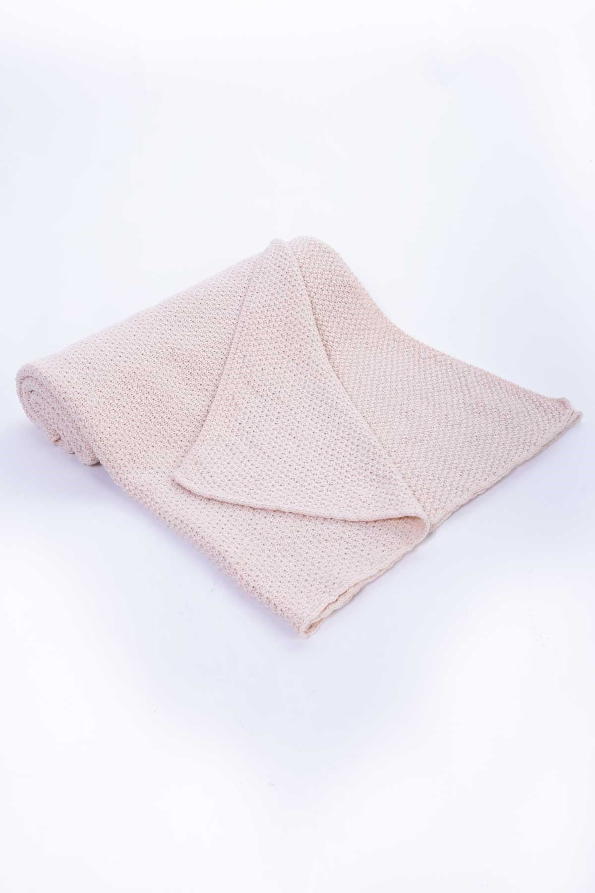 %100 Organik Pamuklu Bebek Battaniye 100X160 Cm - Bej