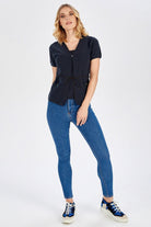 Peraluna-%100 Pamuk Pike Örgü Twin Set-T-Shirts-1-Milagron.com