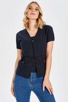 Peraluna-%100 Pamuk Pike Örgü Twin Set-T-Shirts-2-Milagron.com