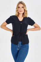 Peraluna-%100 Pamuk Pike Örgü Twin Set-T-Shirts-3-Milagron.com