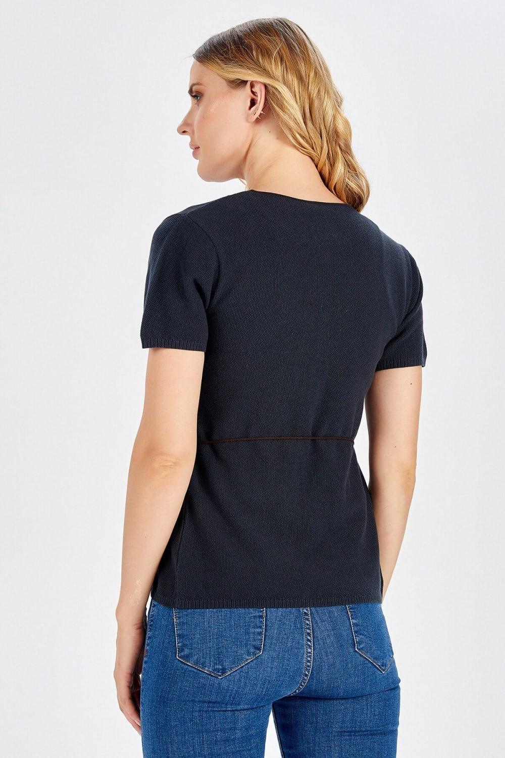 Peraluna-%100 Pamuk Pike Örgü Twin Set-T-Shirts-6-Milagron.com