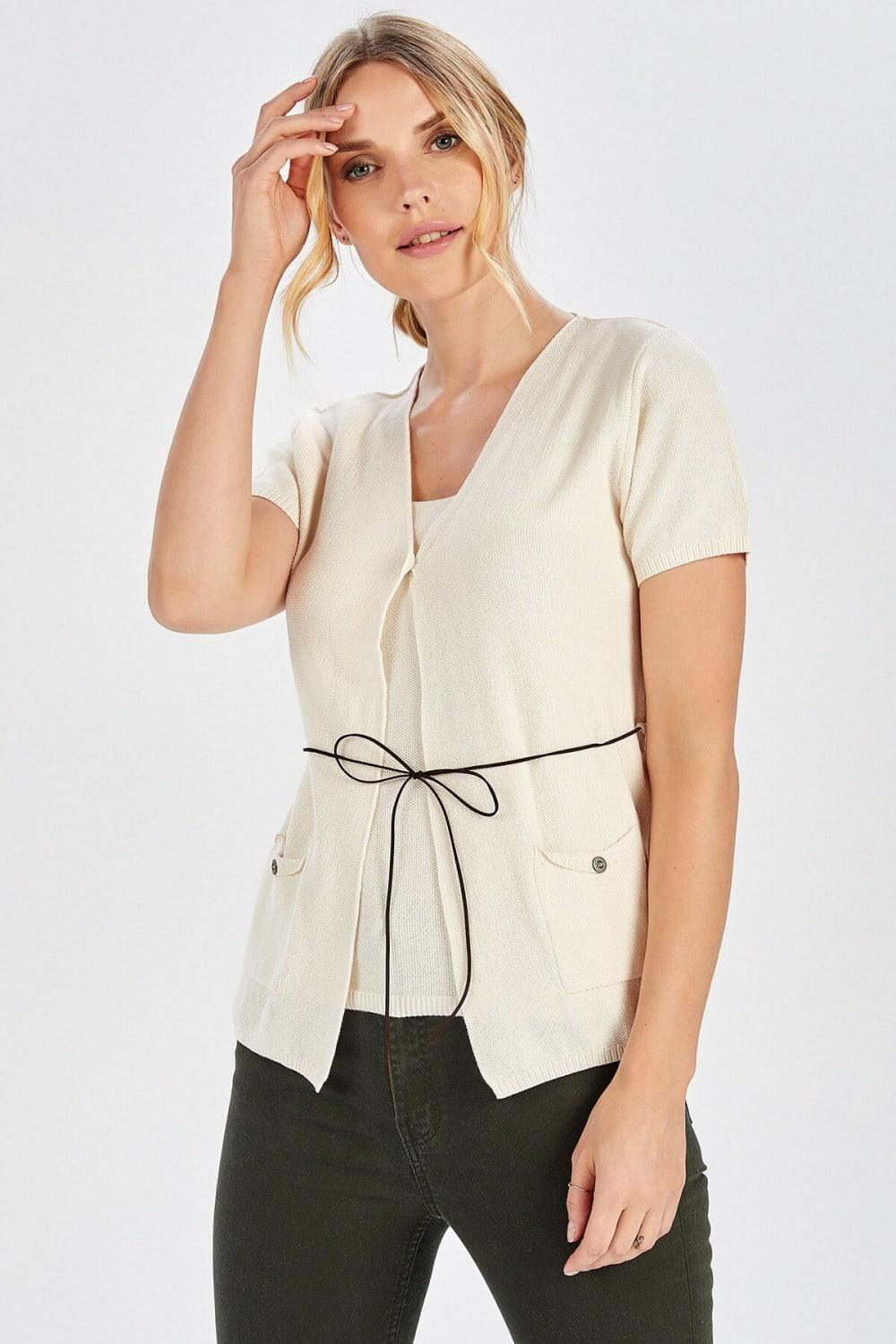 Peraluna-%100 Pamuk Pike Örgü Twin Set-T-Shirts-9-Milagron.com