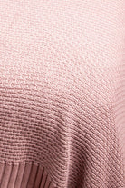 Peraluna-%100 Pamuk Pirinç Örgü Çift Kişilik Battaniye Terakota-Battaniye-2-Milagron.com