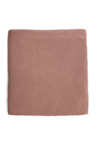 Peraluna-%100 Pamuk Pirinç Örgü Çift Kişilik Battaniye Terakota-Battaniye-4-Milagron.com