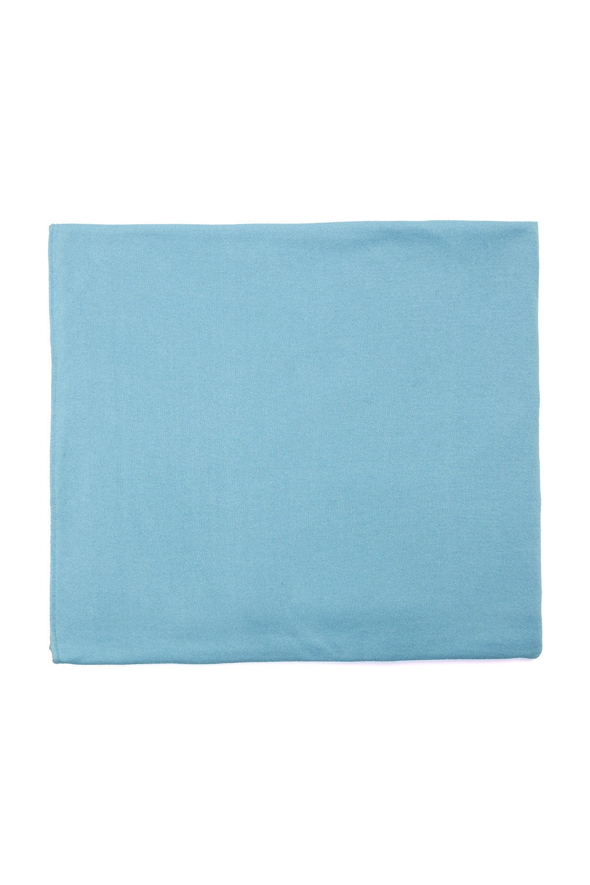 %100 Pamuk Triko Astarlı Bebek Battaniye 100X160 - Mavi_Gri