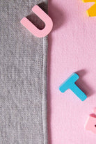 %100 Pamuk Triko Astarlı Bebek Battaniye 100X160 - Pembe_Gri