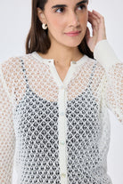 Peraluna-Addison Ajur Örgülü Kadın Triko Hırka Ekru-Kazak & Triko-6-Milagron.com