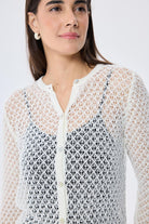 Peraluna-Addison Ajur Örgülü Kadın Triko Hırka Ekru-Kazak & Triko-7-Milagron.com