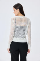 Peraluna-Addison Ajur Örgülü Kadın Triko Hırka Ekru-Kazak & Triko-8-Milagron.com