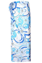 Peraluna-Azul Pareo Çiçekli Dalga Desen 140 X140 Cm Şifon Pareo & Eşarp-Pareo & Bandana-1-Milagron.com