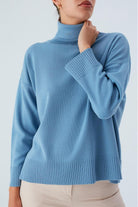 Peraluna-Balıkçı Yaka Boğazlı Bol Kesim Kadın Triko Kazak-Kazak & Triko-32-Milagron.com