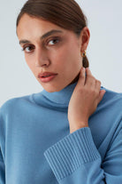 Peraluna-Balıkçı Yaka Boğazlı Bol Kesim Kadın Triko Kazak-Kazak & Triko-33-Milagron.com