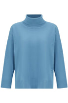 Peraluna-Balıkçı Yaka Boğazlı Bol Kesim Kadın Triko Kazak-Kazak & Triko-35-Milagron.com