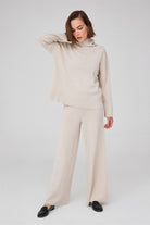 Peraluna-Balıkçı Yaka Boğazlı Bol Kesim Kadın Triko Kazak-Kazak & Triko-38-Milagron.com