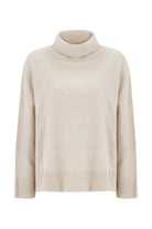 Peraluna-Balıkçı Yaka Boğazlı Bol Kesim Kadın Triko Kazak-Kazak & Triko-41-Milagron.com