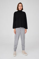 Peraluna-Balıkçı Yaka Boğazlı Bol Kesim Kadın Triko Kazak-Kazak & Triko-9-Milagron.com