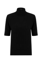 Peraluna-Balıkçı Yaka Kısa Kollu İnce Basic Kadın Triko Bluz-Top-33-Milagron.com