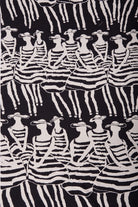 Peraluna Beach Girls Beach Towel Jakarlı Pamuklu Plaj Örtüsü - Siyah/Beyaz