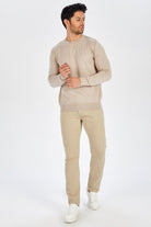 Peraluna-Bisiklet Yaka Basic Erkek Triko Kazak-Kazak & Triko-2-Milagron.com