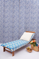 Peraluna Blue Sardin Beach Towel Jacquard Cotton Beach Towel - Ekru/Mavi