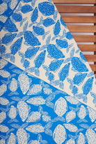 Peraluna Blue Sardin Beach Towel Jacquard Cotton Beach Towel - Ekru/Mavi