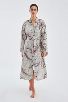 Peraluna-Bolossom Çiçek Desenli 120 Cm Saten Yazlık Kadın Kimono-Kimono-3-Milagron.com