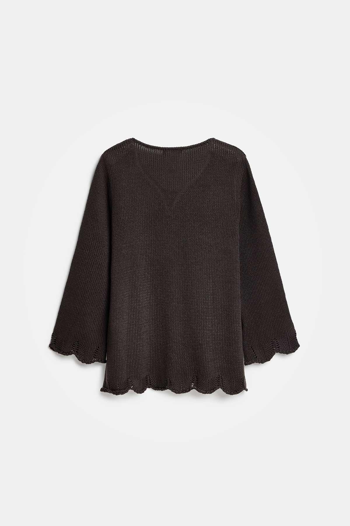 Peraluna Breeze Tunik, Kadın Triko Tunik - Koyu Kahve