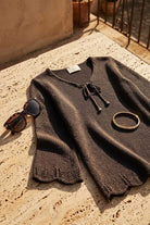 Peraluna Breeze Tunik, Kadın Triko Tunik - Koyu Kahve