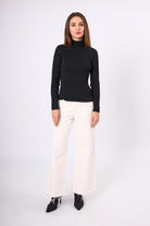 Peraluna-Britta Rib Örgü Fit Kalıp Kadın Triko Kazak-Kazak & Triko-1-Milagron.com