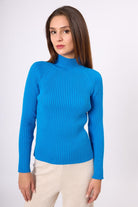 Peraluna-Britta Rib Örgü Fit Kalıp Kadın Triko Kazak-Kazak & Triko-8-Milagron.com