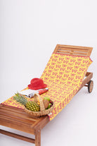 Peraluna Butterfly Boom Beach Towel Jakarlı Pamuklu Plaj Örtüsü - Fuşya/Sarı