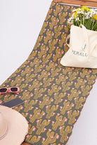 Peraluna Cactus Candy Beach Towel Jakarlı Pamuklu Plaj Örtüsü - Yeşil/Multi