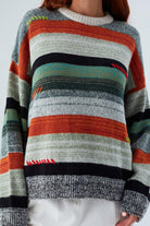 Peraluna-Camila Pullover Bol Kesim El İşlemeli Kadın Triko Kazak-Kazak & Triko-3-Milagron.com