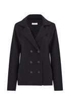 Peraluna-Çelik Örgü Klasik Kesim Blazer Kadın Triko Ceket-Ceket-6-Milagron.com