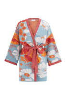 Peraluna-Çicek Desenli Bol Kesim Pamuklu Kadın Triko Kimono -Kimono-7-Milagron.com