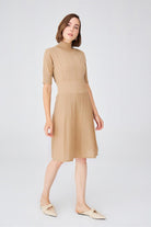 Peraluna-Çizgili Yüksek Bel Bol Kesim Triko Etek-Etek-2-Milagron.com