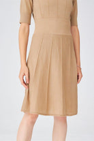 Peraluna-Çizgili Yüksek Bel Bol Kesim Triko Etek-Etek-3-Milagron.com