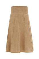 Peraluna-Çizgili Yüksek Bel Bol Kesim Triko Etek-Etek-5-Milagron.com