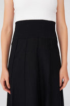 Peraluna-Çizgili Yüksek Bel Bol Kesim Triko Etek-Etek-8-Milagron.com