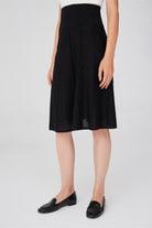 Peraluna-Çizgili Yüksek Bel Bol Kesim Triko Etek-Etek-9-Milagron.com