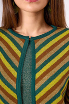 Peraluna-Delight Çizgili Simli Kadın Triko Hırka Zümrüt Multi-Kazak & Triko-6-Milagron.com