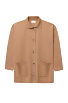 Peraluna-Denise Cardigan Polo Yaka Geniş Kesim Pamuk Yün Kadın Triko Hırka-Kazak & Triko-11-Milagron.com