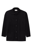 Peraluna-Denise Cardigan Polo Yaka Geniş Kesim Pamuk Yün Kadın Triko Hırka-Kazak & Triko-5-Milagron.com