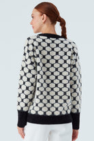 Peraluna-Donna Pullover Petek Desenli Kadın Triko Kazak-Kazak & Triko-7-Milagron.com