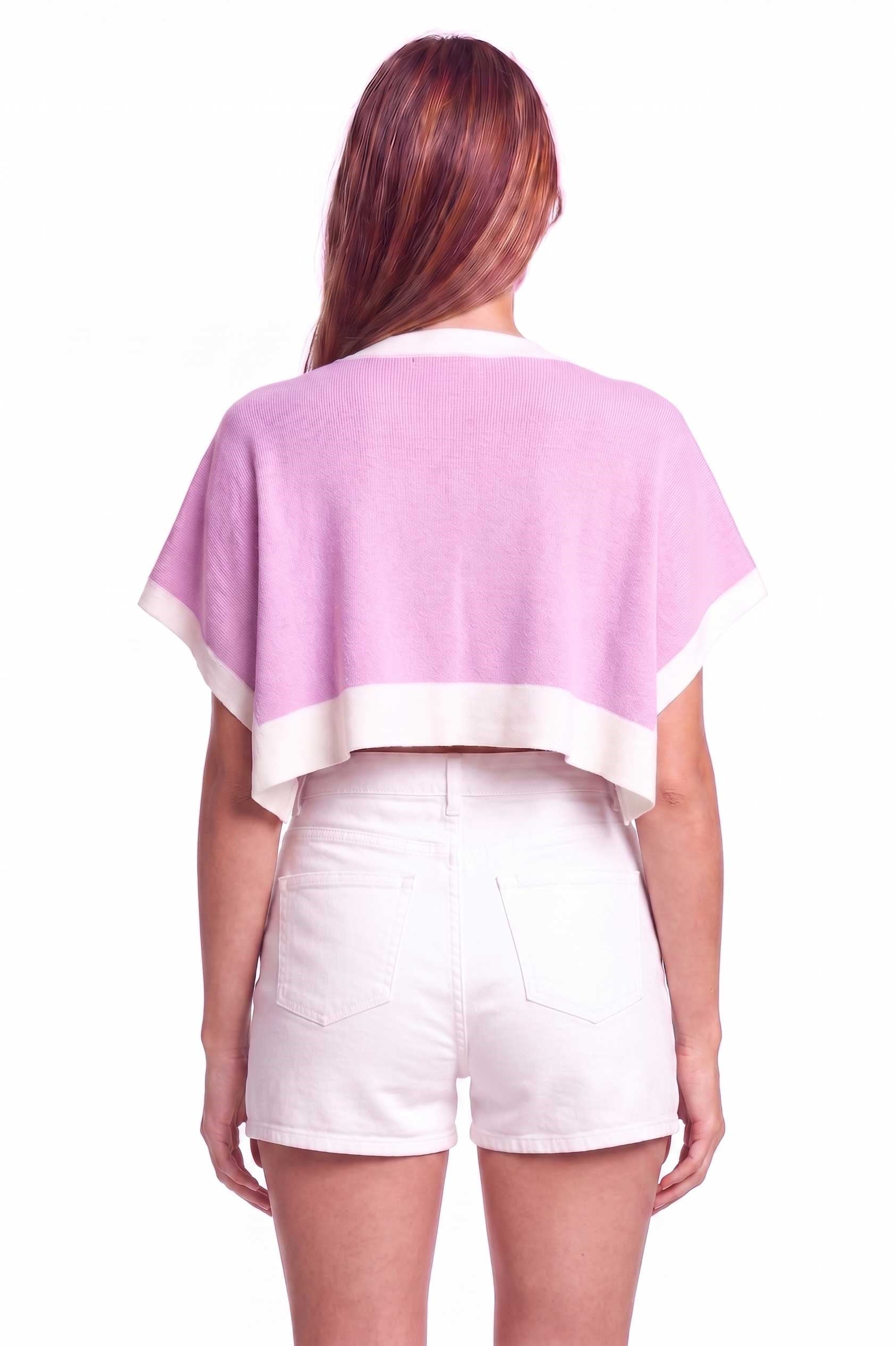 Peraluna Elodie Kadın Triko Panço - Pembe